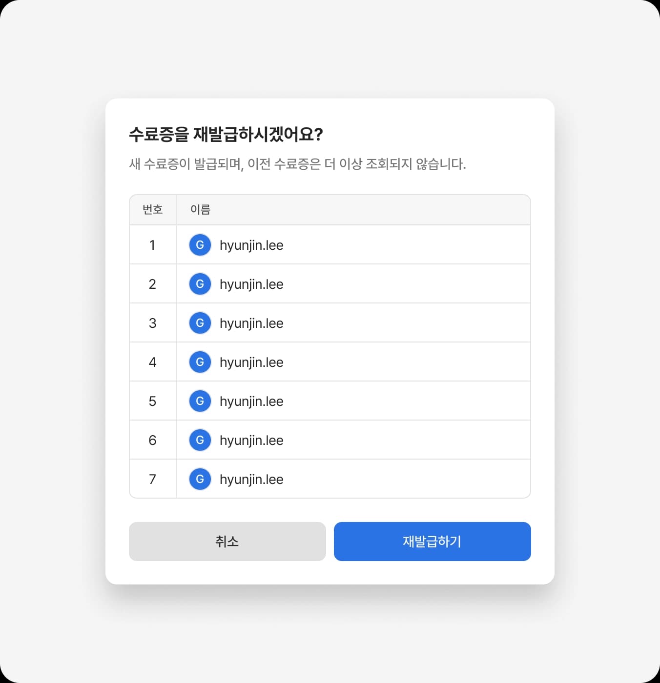 많은 양의 보조 콘텐츠를 담지 마세요. 콘텐츠 양이 많을 경우 페이지에서 내용을 보여준 후 Alert dialog는 실행 확인용으로만 사용하세요.